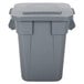 Rubbermaid BRUTE 40 Gallon Gray Square Trash Can and Lid Main Thumbnail 2