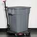 Rubbermaid BRUTE 40 Gallon Gray Square Trash Can and Lid Main Thumbnail 7