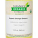 A bottle of Shank's 32 fl. oz. Organic Orange Extract with a label.