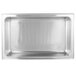 A silver rectangular Vollrath stainless steel water pan.