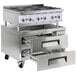 Cooking Performance Group 36RRBNL 6 Burner Gas Countertop Range / Hot Plate with 36 inch, 2 Drawer Refrigerated Chef Base - 132,000 BTU