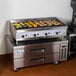 Cooking Performance Group 48CBLRBNL 48" Gas Lava Briquette Charbroiler with 52", 2 Drawer Refrigerated Chef Base - 160,000 BTU Main Thumbnail 1