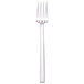 A silver Walco 18/10 stainless steel table fork with a white handle.