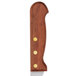 A Mercer Culinary Praxis 6" Stiff Boning Knife with a rosewood handle and gold accents.