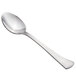 A close-up of a Walco Bosa Nova stainless steel dessert spoon with a silver handle.