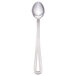 A silver Walco stainless steel iced tea spoon with a handle.