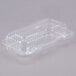 Dart C18UT1 StayLock 8 1/2" x 4 1/2" x 2 1/8" Clear Hinged Plastic Small Oblong Container - 250/Case Main Thumbnail 2