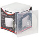 A box of 25 clear slim CD/DVD cases with a white rectangular label.