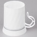 WNA Comet CWM8192WSLVR 8 oz. White Plastic Masterpiece Coffee Cup with Silver Accents - 192/Case Main Thumbnail 4