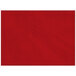 A red faux leather rectangle placemat with blue stitching.