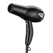A black Conair ionic hair dryer with a cord attached.