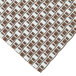Aqua and brown woven vinyl rectangle placemat.
