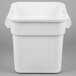 A white plastic bin with a lid.