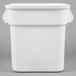 A white rectangular plastic bin with a lid.