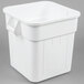 A white plastic Continental ingredient bin with a lid and handle.