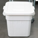 A white plastic Continental Ingredient Bin with a lid.