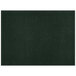 A close-up of a green faux leather rectangle placemat with black stitching.