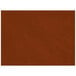A brown faux leather rectangle placemat with blue stitching.