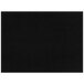 A black faux leather rectangle placemat with stitching.