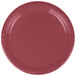 Creative Converting 28312211 7" Burgundy Plastic Plate - 240/Case Main Thumbnail 2