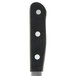 A black and silver Libbey Deluxe Chop House steak knife.