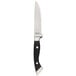 A Libbey Stockyard steak knife with a black polypropylene handle and a stainless steel blade.