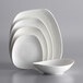 Acopa Nova 24 oz. Cream White Asymmetric Stoneware Bowl - 24/Case Main Thumbnail 5