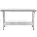 Advance Tabco GLG-365 36" x 60" 14 Gauge Stainless Steel Work Table with Galvanized Undershelf Main Thumbnail 2