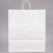 A Duro white paper bag with handles.