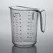 Choice 2 Qt. (8 Cups) Clear Plastic Measuring Cup with Graduations Main Thumbnail 3