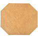A customizable hardboard and faux leather hexagon placemat with a nugget design.