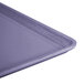 A close-up of a purple Cambro dietary tray corner.