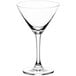 An Acopa Radiance martini glass with a stem and clear rim.