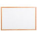 Aarco WOC3660NT-B OAK 36" x 60" Oak Frame White Marker Board Main Thumbnail 1