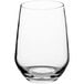 An Acopa tall stemless wine glass with a white background.