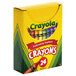 A yellow and green Crayola box of 24 crayons with a yellow label.