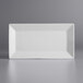 Acopa 11 1/2" x 6 1/4" Bright White Rectangular Porcelain Platter - 12/Case Main Thumbnail 3