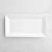 Acopa 11 1/2" x 6 1/4" Bright White Rectangular Porcelain Platter - 12/Case