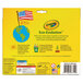 A yellow package of Crayola Broad Point Markers with a flag on it.