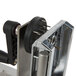 A close-up of the Bron Coucke Le Rouet spiral vegetable slicer's metal screw.