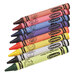 A group of Crayola jumbo crayons in various colors.