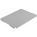 A silver rectangular Matfer Bourgeat stainless steel mousse sheet.
