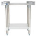 A stainless steel APW Wyott equipment stand with a galvanized undershelf.