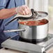 Vigor 6 Qt. Stainless Steel Sauce Pan with Aluminum-Clad Bottom and Cover Main Thumbnail 4