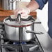 Vigor 6 Qt. Stainless Steel Sauce Pan with Aluminum-Clad Bottom and Cover Main Thumbnail 1