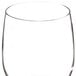A clear Libbey white wine glass with a stem.