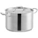 Vigor 12 Qt. Heavy-Duty Stainless Steel Aluminum-Clad Stock Pot with Cover Main Thumbnail 3