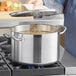 Vigor 12 Qt. Heavy-Duty Stainless Steel Aluminum-Clad Stock Pot with Cover Main Thumbnail 1