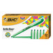 A green and yellow box of Bic Brite Liner highlighter pens.