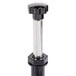 A black and silver Carnival King 3.5 qt. sauce pump cylinder with a black knob on a tube.